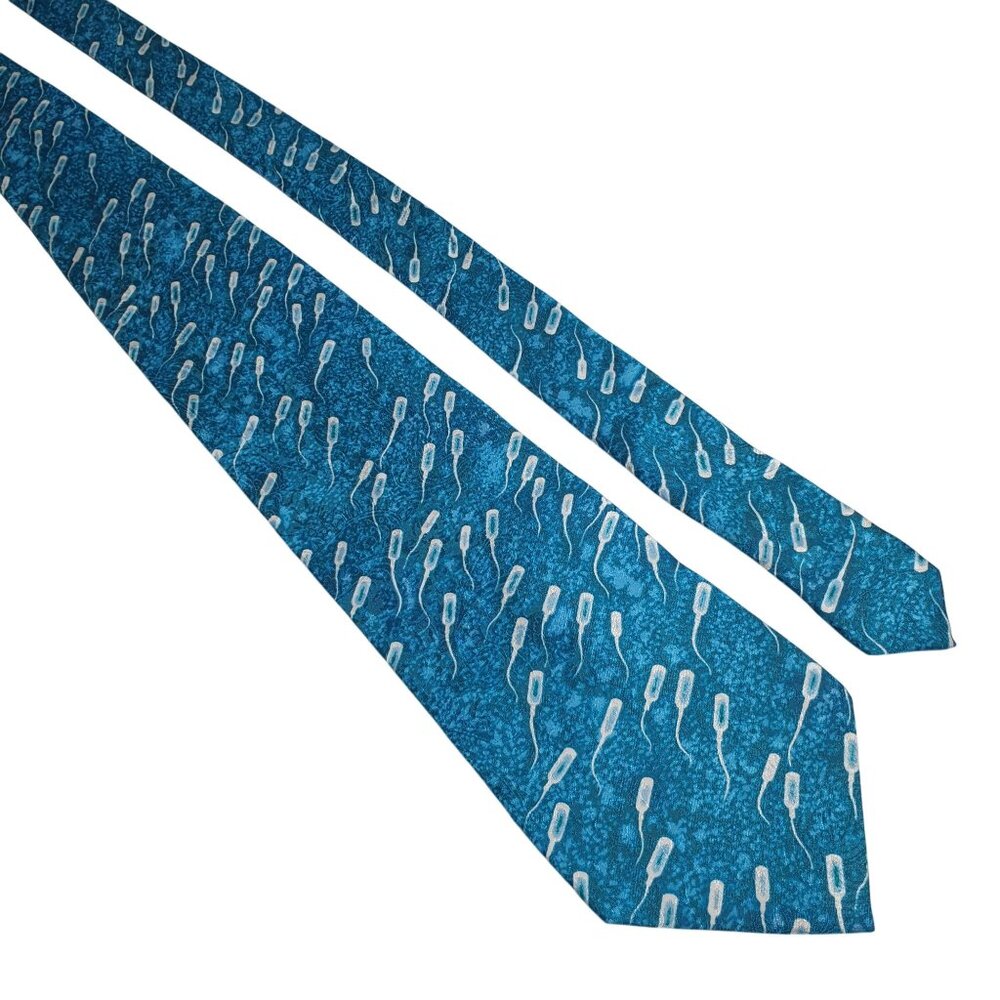 Absolut Dad Blue Novelty Pattern Necktie Vodka Server Bartender Waiter Bar Funny